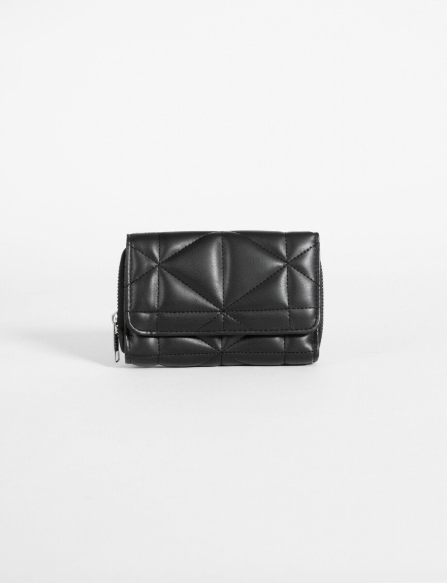 Billetera pespunte - negro 