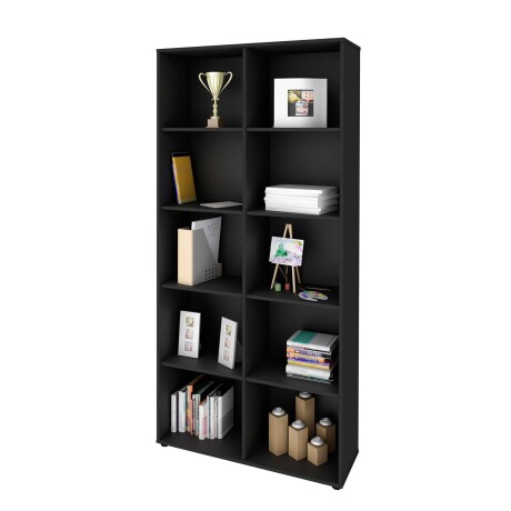 BIBLIOTECA MDF NEGRO CLEAN