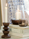 Candelabro JANUS Ø9xA14cm marrón Candelabro JANUS Ø9xA14cm marrón