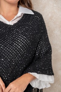 PONCHO HONOR Negro