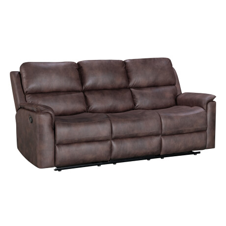 RECLINER MANUAL 3 CUERPOS TELA MARRON LAGOS CHOC.