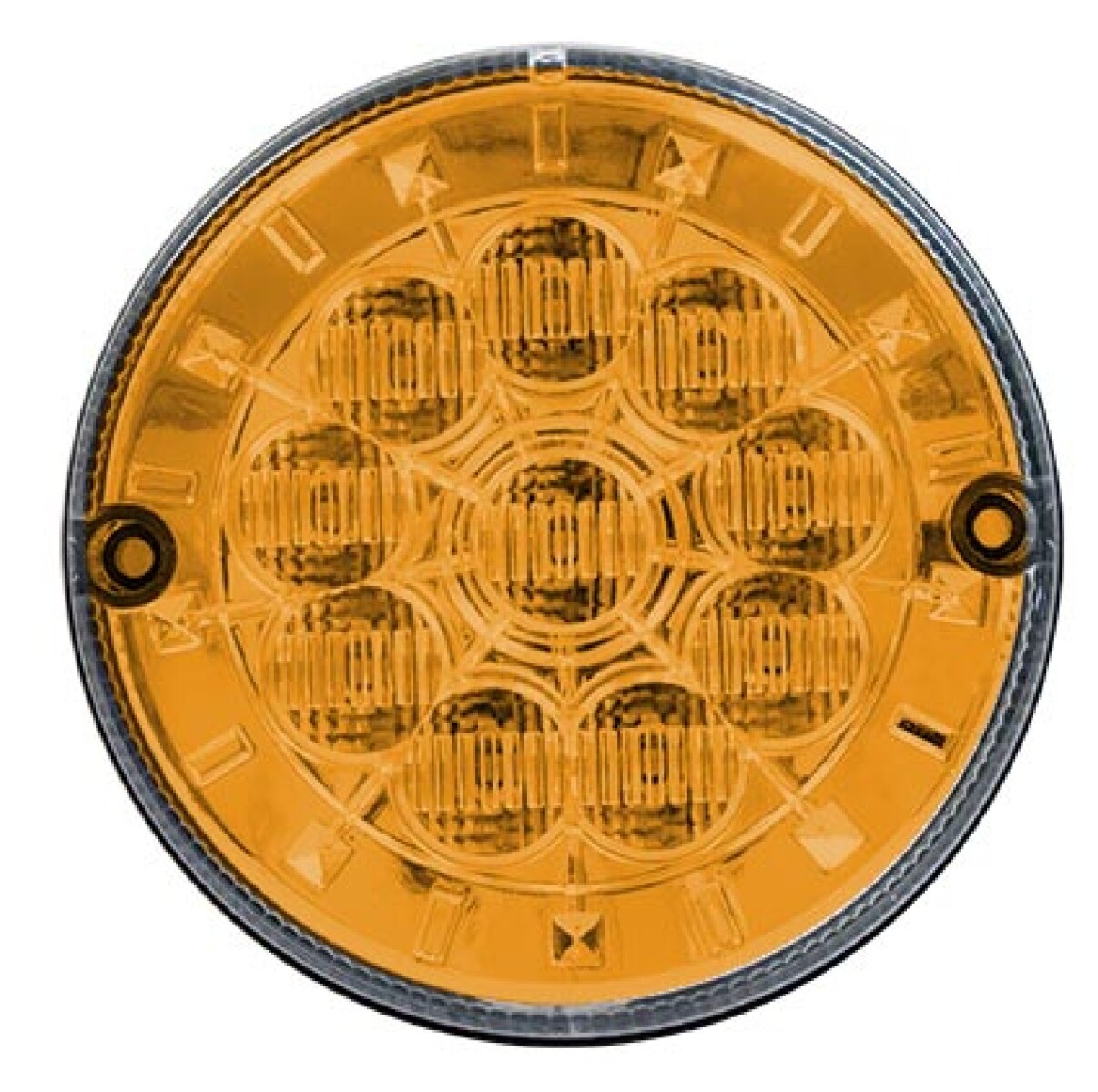 FAROL - TRAS. LED 125MM AMBAR REP.CONJUNTO RANDON BIVOLT MULTILIGHT 