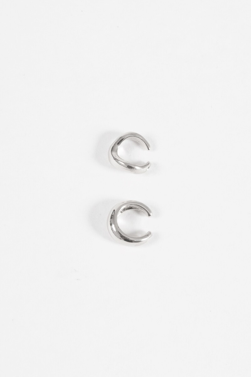 Set earcuff doble wavy plateado