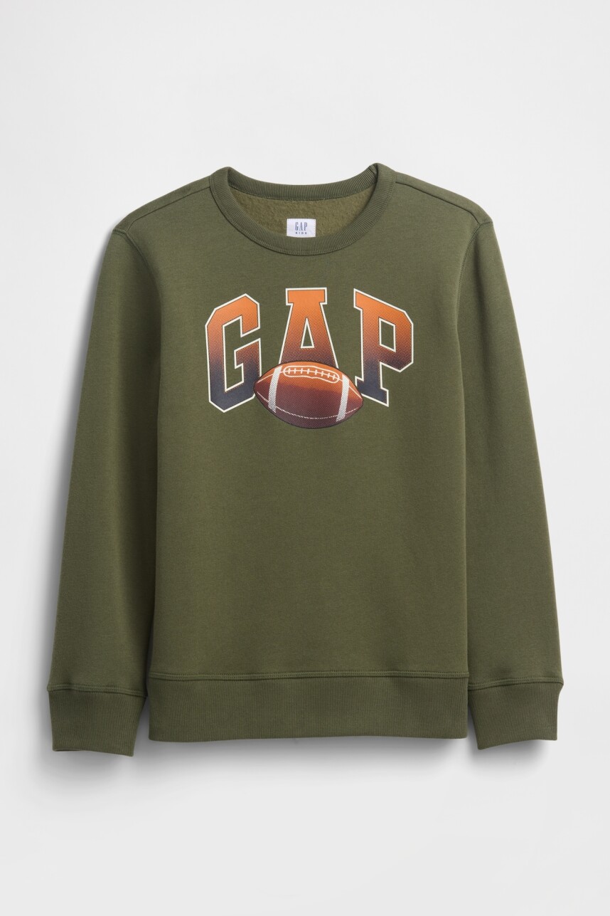 Buzo Deportivo Logo Gap Niño Army Jacket Green