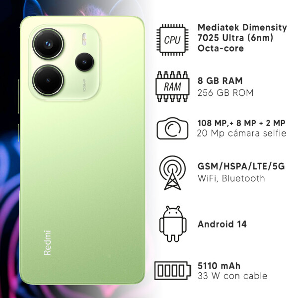 Xiaomi Redmi Note 14 5g 8gb 256gb + Regalo VERDE