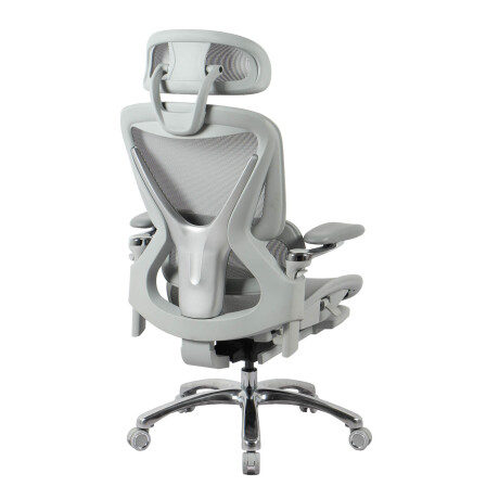 SILLA DE OFICINA MALLA-Y-METAL GRIS LYRA