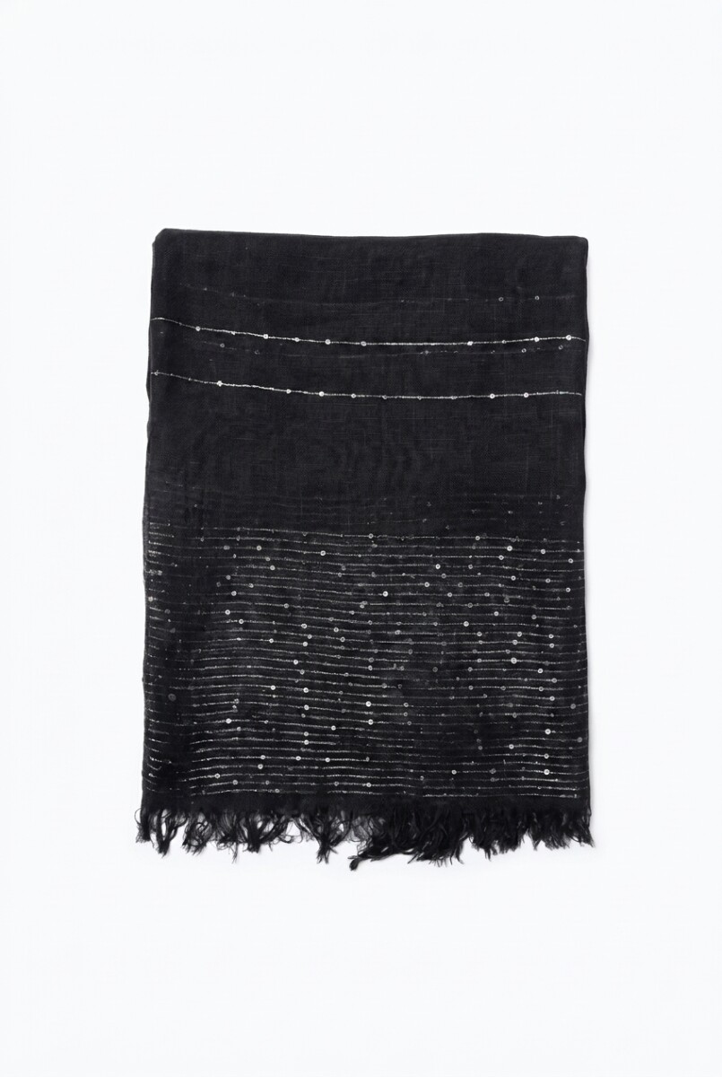 Pashmina brillos - negro 