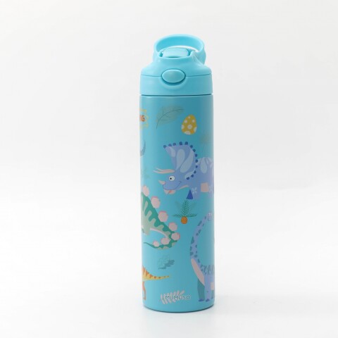BOTELLA DE AGUA TÉRMICA CON TAPA ABATIBLE PARA NIÑOS (DINOSAUR PARADISE/500 ML/A BOTELLA DE AGUA TÉRMICA CON TAPA ABATIBLE PARA NIÑOS (DINOSAUR PARADISE/500 ML/A