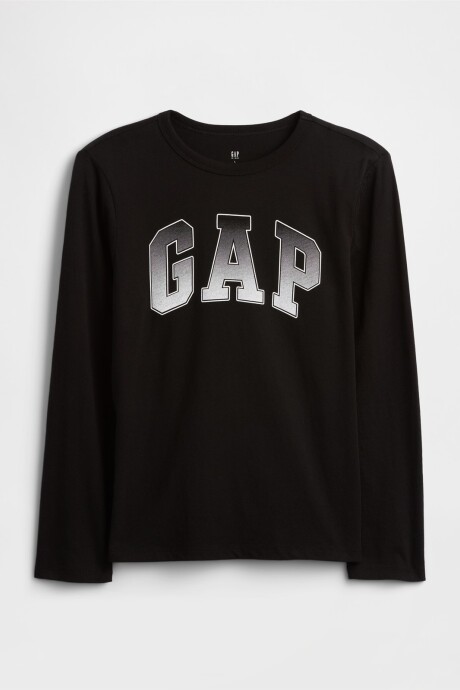 Remera Logo Gap Niño True Black