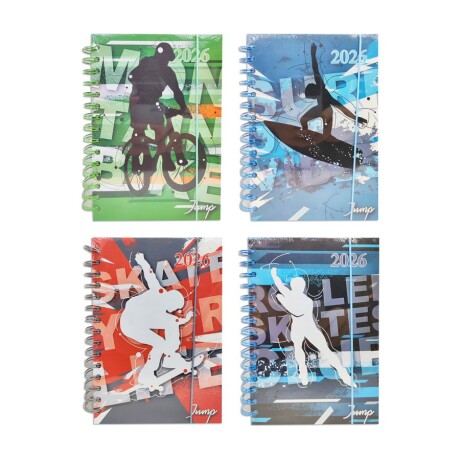 Agenda Flip 2026 HS0970 Sport con Espiral Varios Modelos 001