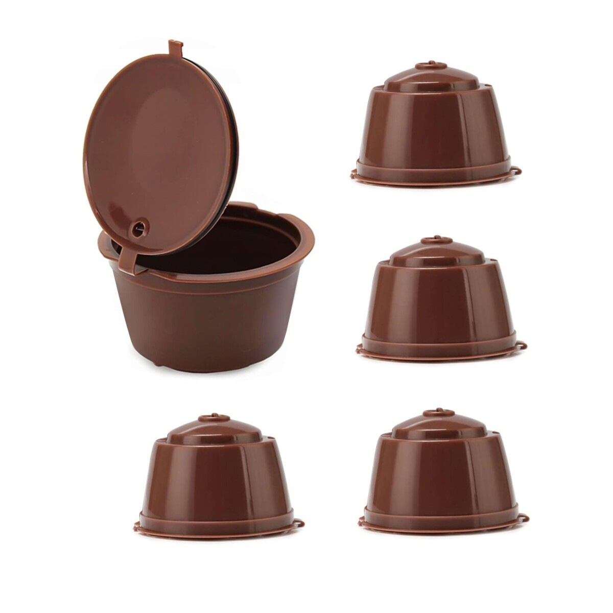 Pack X5 Cápsulas de Café Ecológicas Reutilizables 50ML - MARRON 