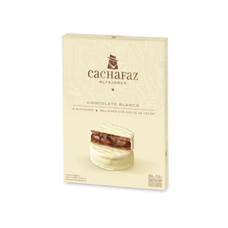 Caja X 6 Alfajores Cachafaz Chocolate BLANCO