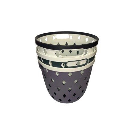 CESTO CANASTO CALADO REDONDO 24LTS 30,5X27CM CESTO CANASTO CALADO REDONDO 24LTS 30,5X27CM