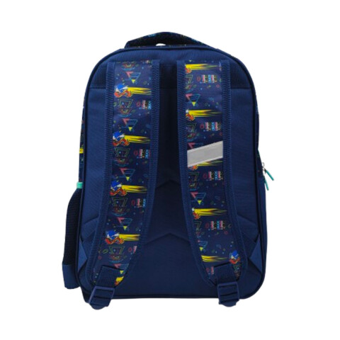 Mochila Infantil Sonic Jacquard Grande 40 x 30 cm AZUL