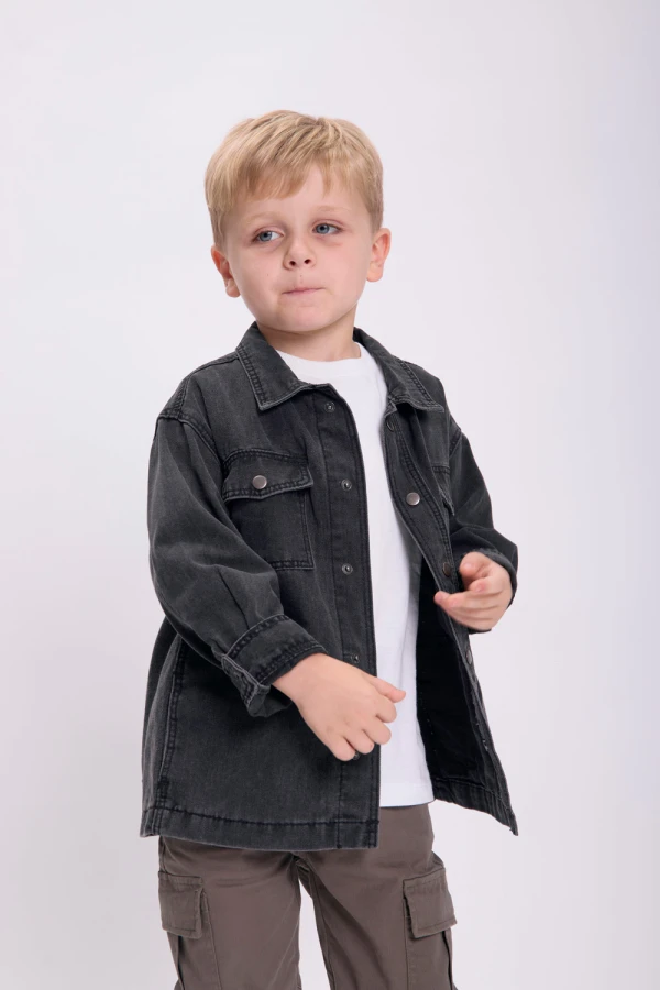 Camisa jean Gris Oscuro