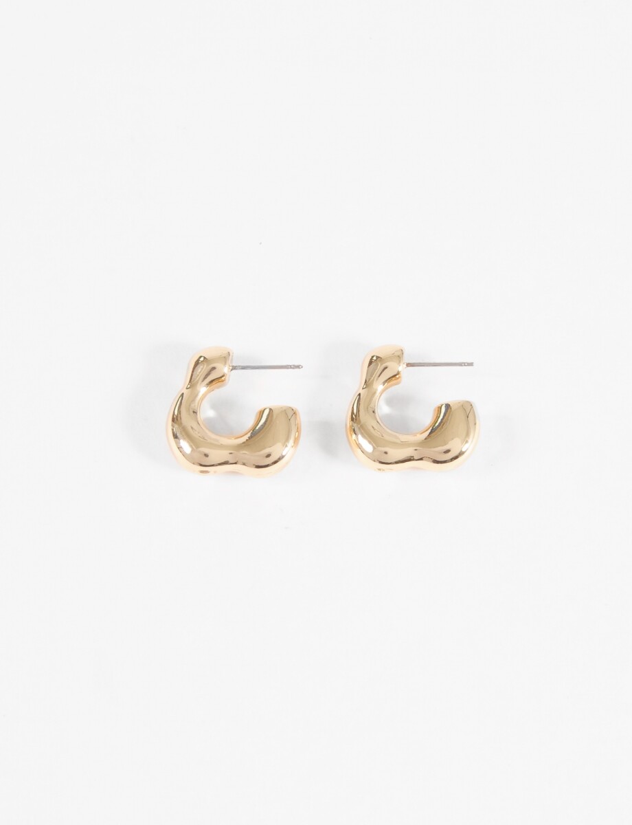 Aros clip irregular - dorado 