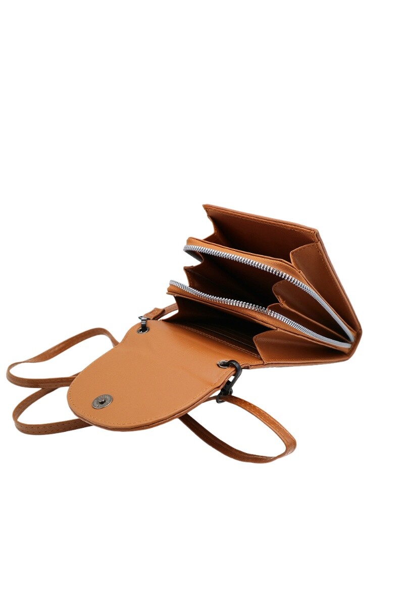 Billetera con correa desmontable Camel