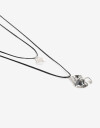 Collares Largos Perlas Set De Collares Metal Y Perla - Plateado Rodio