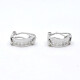 Aros En Oro 18K Blanco Y Brillantes Aros En Oro 18K Blanco Y Brillantes