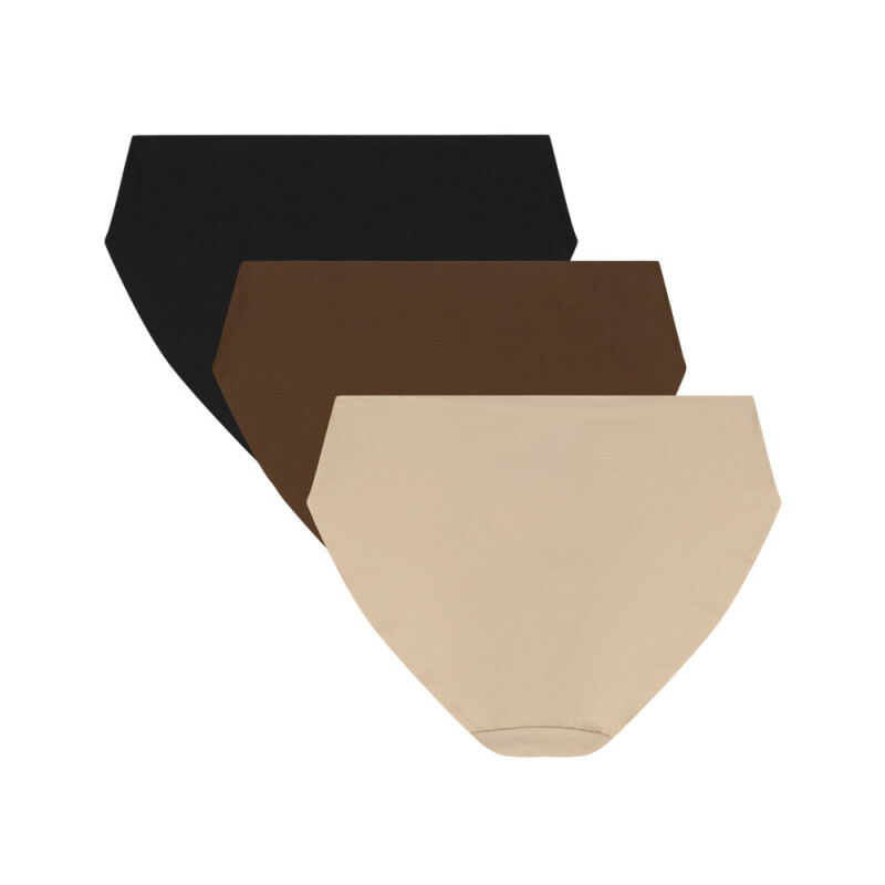 UA PURE STRETCH NO SHOW BIKINI-SOLID (3 PACK)-PNK WHT-111