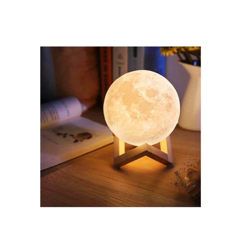 Lampara Veladora Luna Grande Con Luz Rgb Lampara Veladora Luna Grande Con Luz Rgb