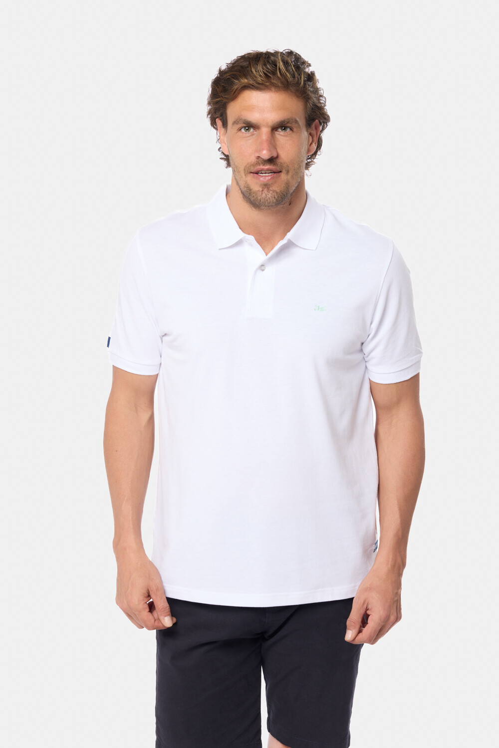 REMERA POLO LISA PIQUÉ Blanco