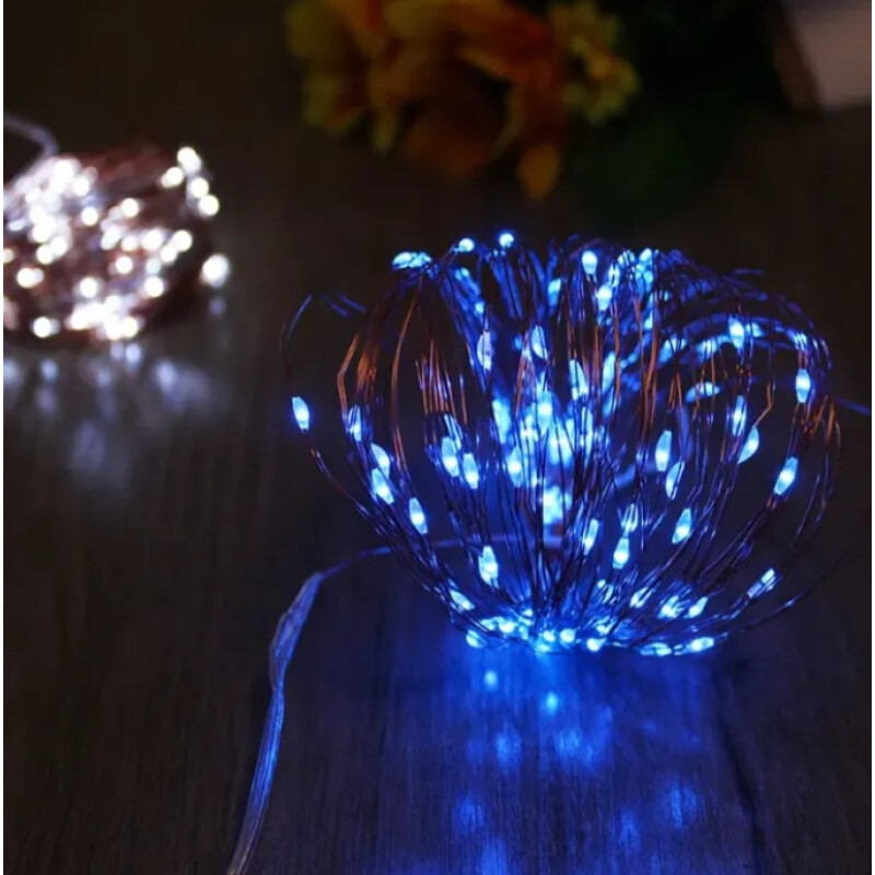 Guía Luciérnaga Para Jardín Solar Con Estaca De12m 100 Luces Multicolor