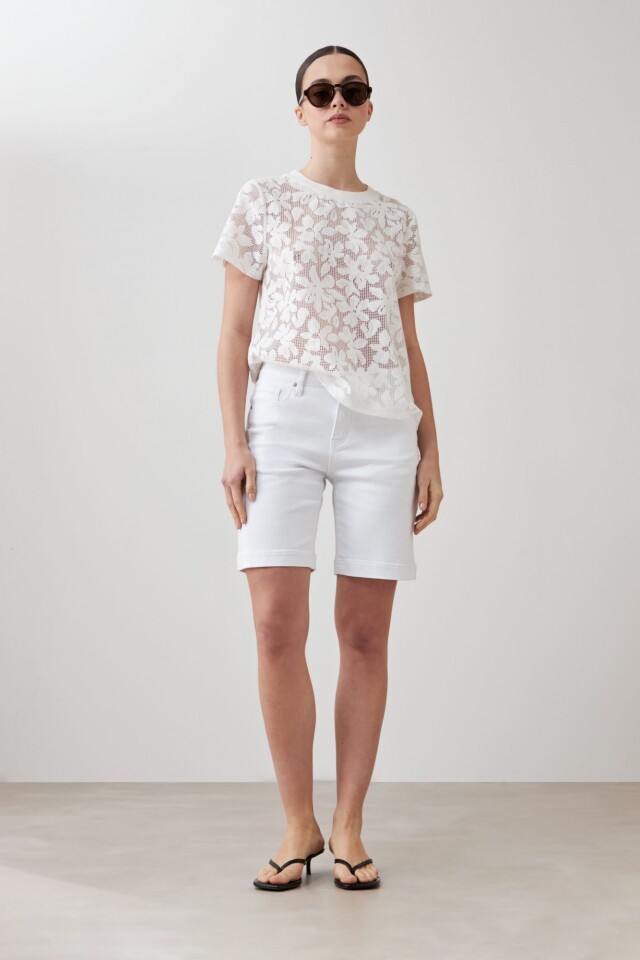 Blusa encaje blanco