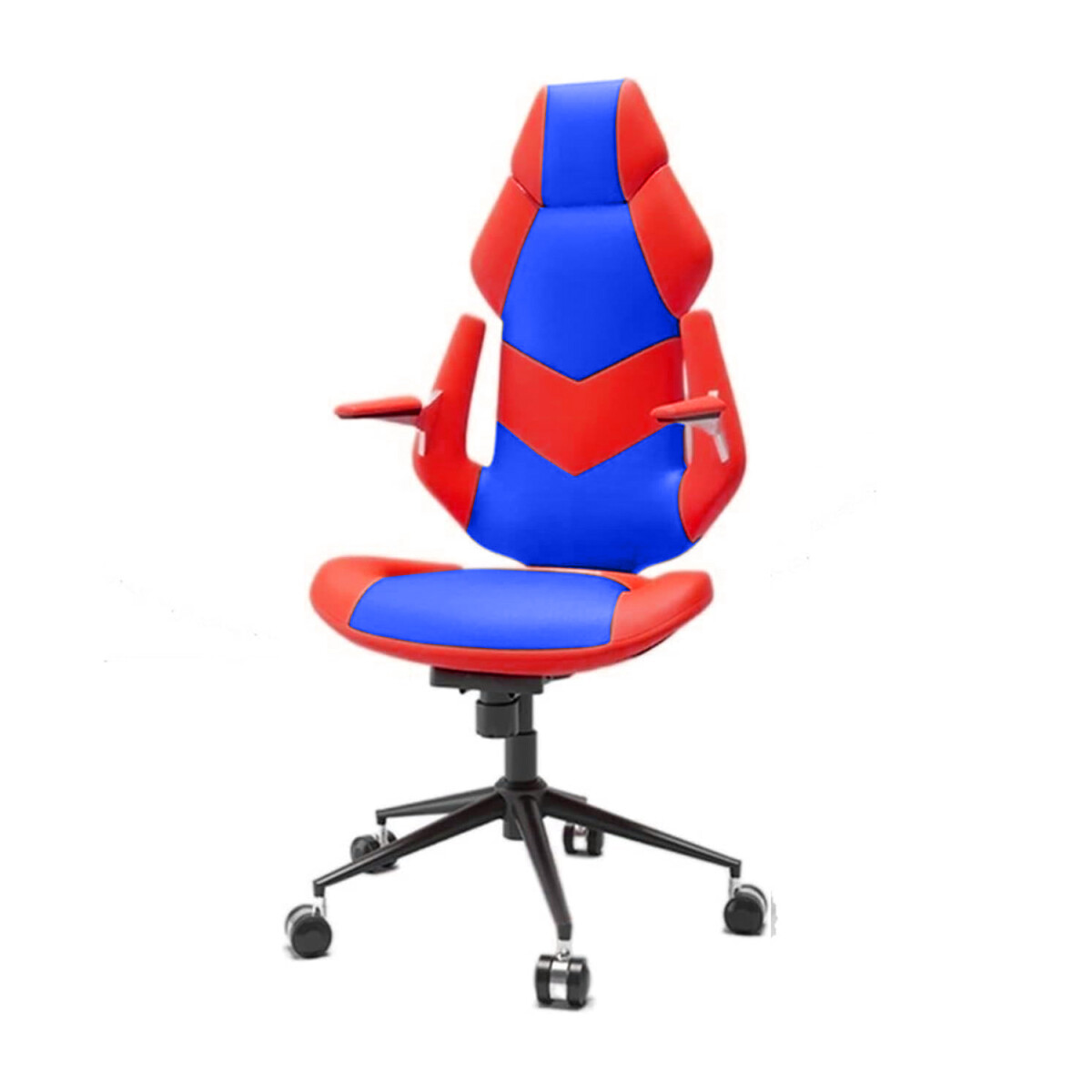 Silla De Oficina Reclinable Con Apoya Brazos (rojo/celeste) - SILLA GAMER PL ROJO/CELESTE/BLANCO 