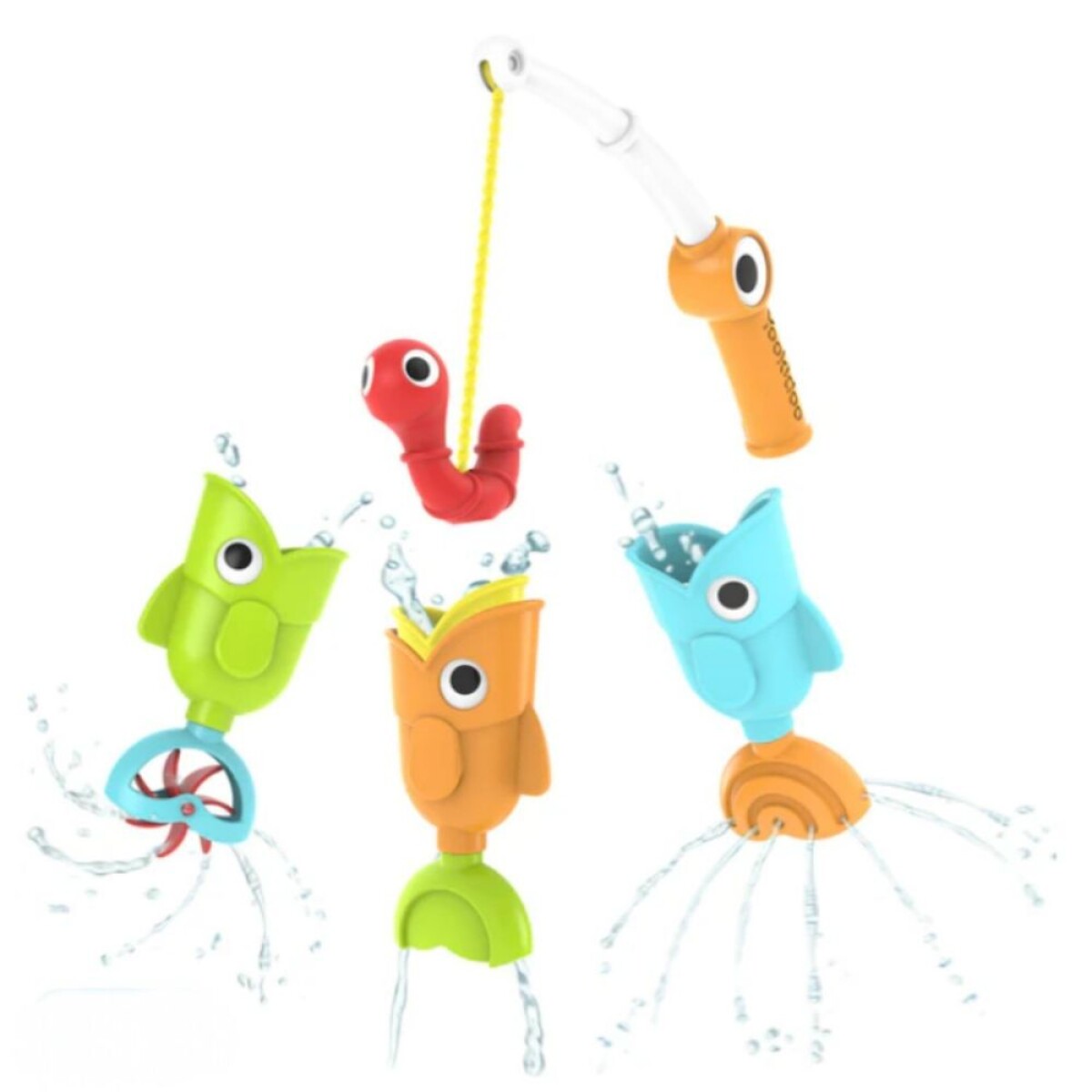 Catch n Sprinckle Fishing Set Juego de Baño Yookidoo - MULTICOLOR 