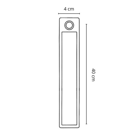ARTEFACTO RECARGABLE MORAIS CON SENSOR DE MOVIMIENTO 40CM Lámpara Recargable Con Sensor De Movimiento Morais 40CM Negro