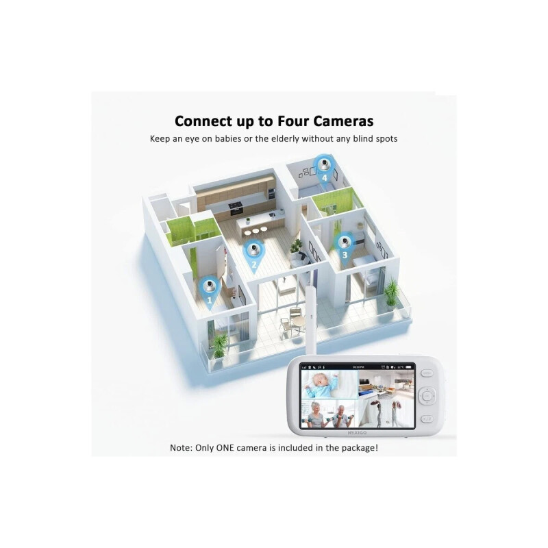 Baby Call con cámara NexiGo 5" HD 360° Visión Nocturna Baby Call con cámara NexiGo 5" HD 360° Visión Nocturna