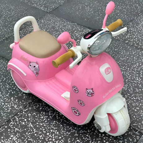 Triciclo Eléctrico Infantil Moto Para Niños A Batería Rosa 1