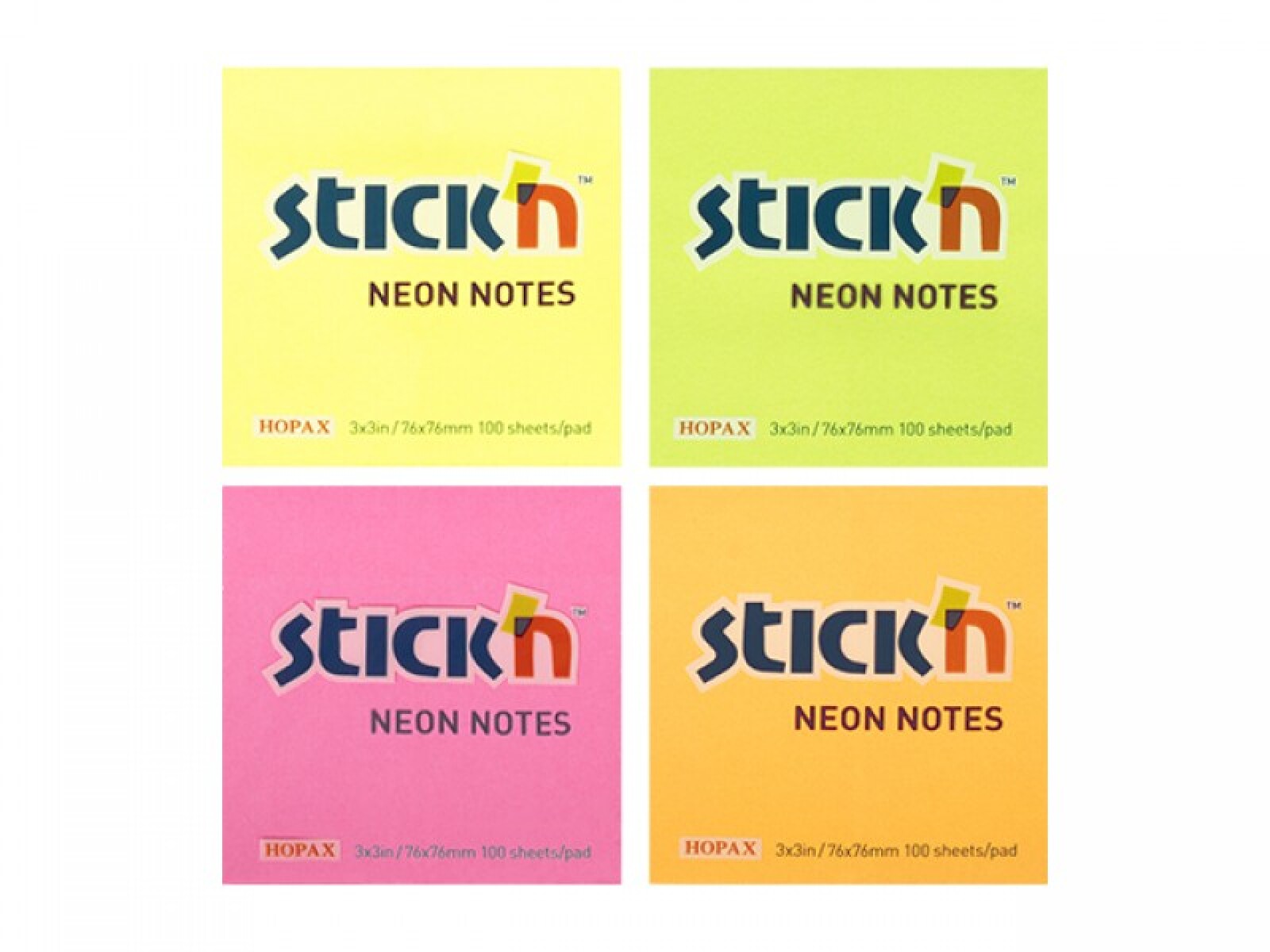 Notas adhesivas Stick'n 76 x 76 mm - 76 x 76 mm 