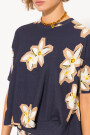 REMERA FLOWER Azul Marino