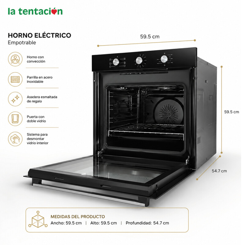 Combo Petra Horno De Empotrar Eléctrico Anafe 4h Campana 60 Negro Combo Petra Horno De Empotrar Eléctrico Anafe 4h Campana 60 Negro