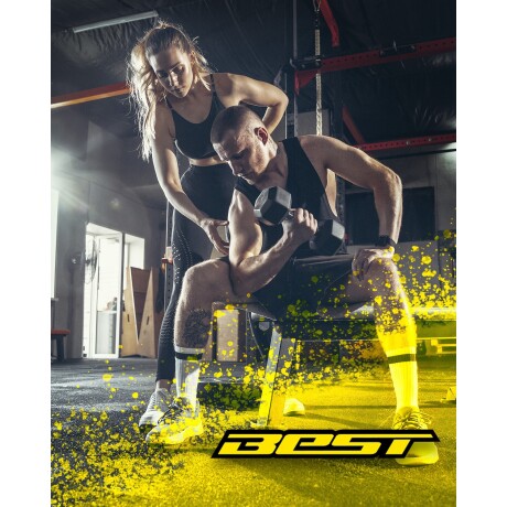 Mancuerna Best Hexagonal Hierro Y Goma 10kg Negro