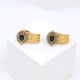 Caravanas En Oro 18K Con Zafiros Caravanas En Oro 18K Con Zafiros