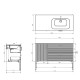 Mueble Altea MDF Color Madera Con Patas 120x50x82 GAMAS DE MARRON