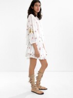 Blusa Con Bordado De 100% Algodón multicolor
