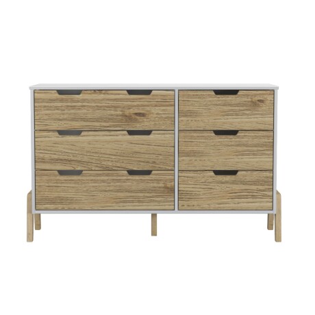 Cómoda Lumax 6 cajones de madera Cómoda Lumax 6 cajones de madera