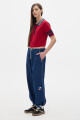 Jean Parachute Denim Solid Deep Blue