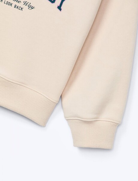 BUZO INFANTIL CON ESTAMPA BEIGE