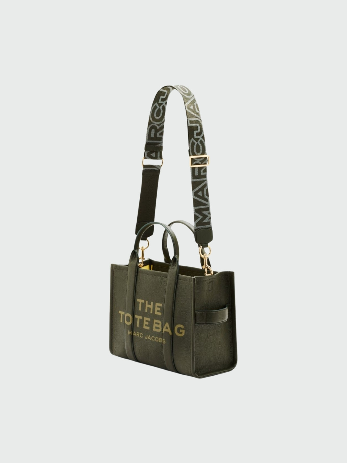 MARC JACOBS - THE OUTLINE LOGO WEBBING STRAP Verde