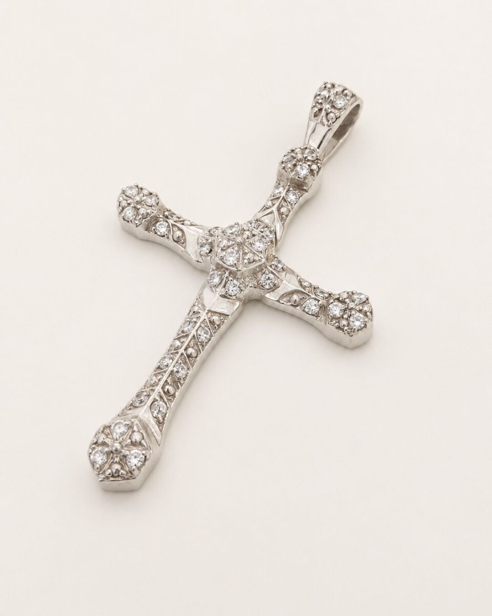 Cruz Circonias -Plata 925 