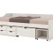 Cama Madera Maciza Con Cajones - 1 plaza - Linea floro Blanco