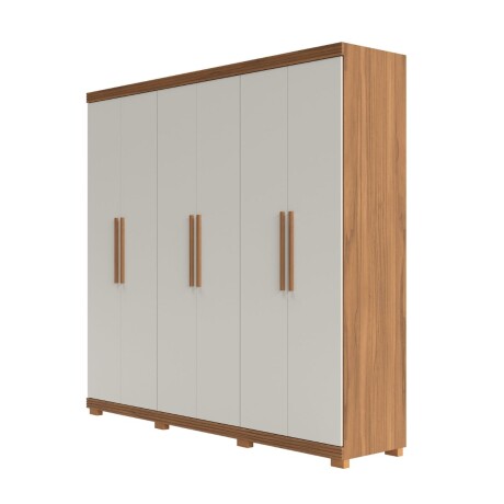 Ropero Menphis - 6 Puertas Canela y Off White