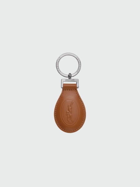 Longchamp -Llavero de cuero con logo Camel