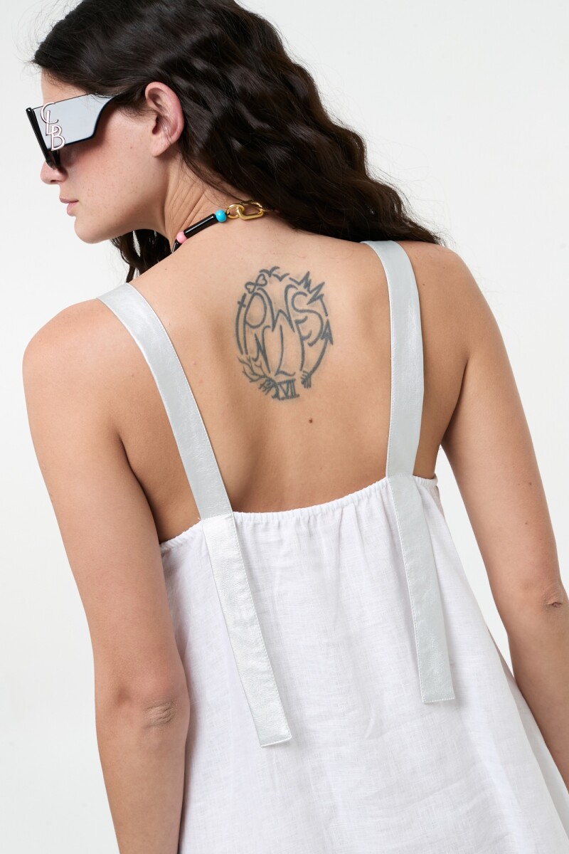 VESTIDO ASIMETRICO Blanco