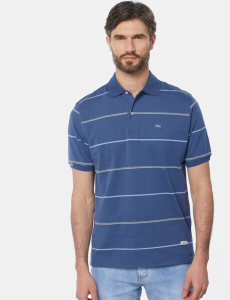 POLO JERSEY RAYADA Azul